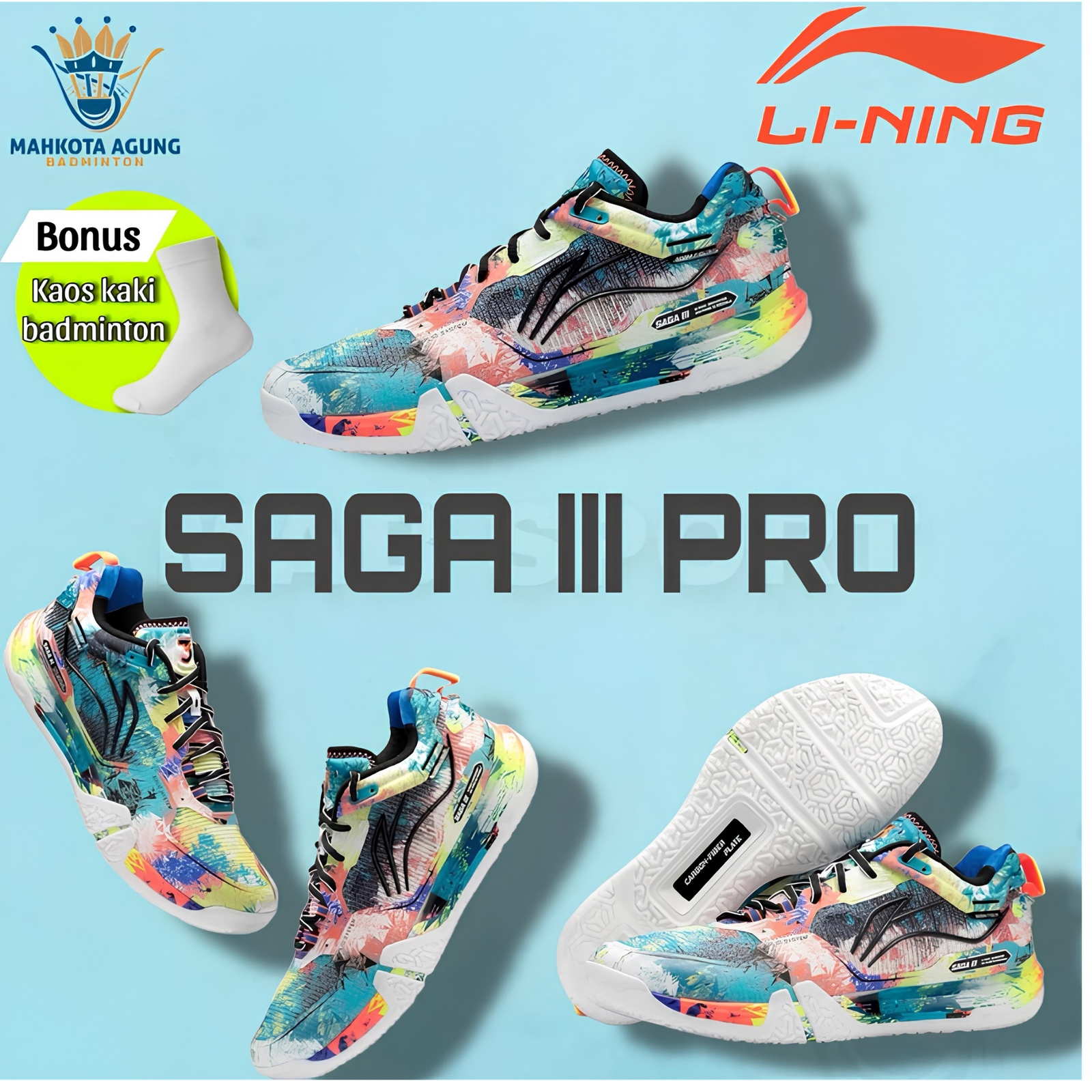 Sepatu Lining Saga III Pro 2025
